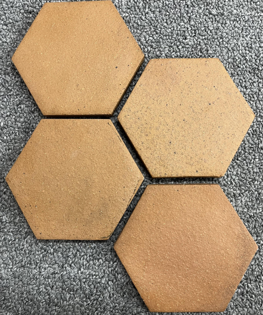 Seneca 4 inch Hexagon Beige Ironspot , Close-out 15 square feet